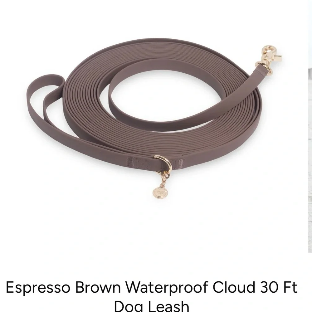 Sunny Tails Dog Harness + Leash Bundle Espresso Brown, Like New